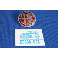 STEMMA CROMATO CON SFONDO ROSSO SMALTATO