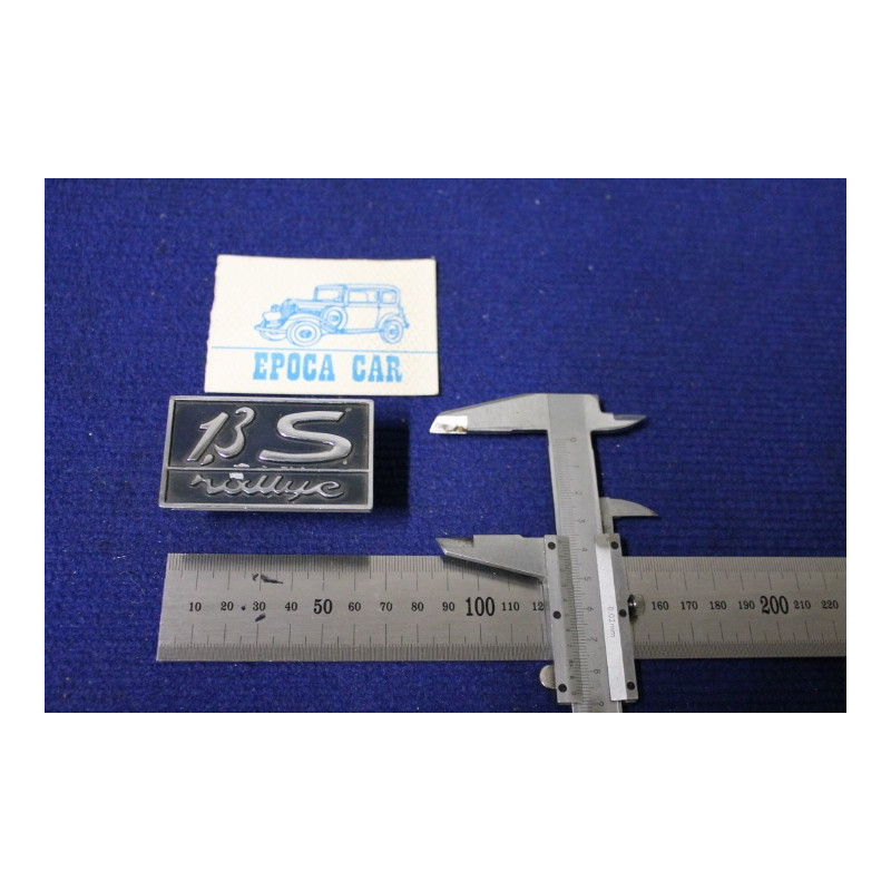 EMBLEM "1,3 S RALLYE"  (USED)  METAL CHROME