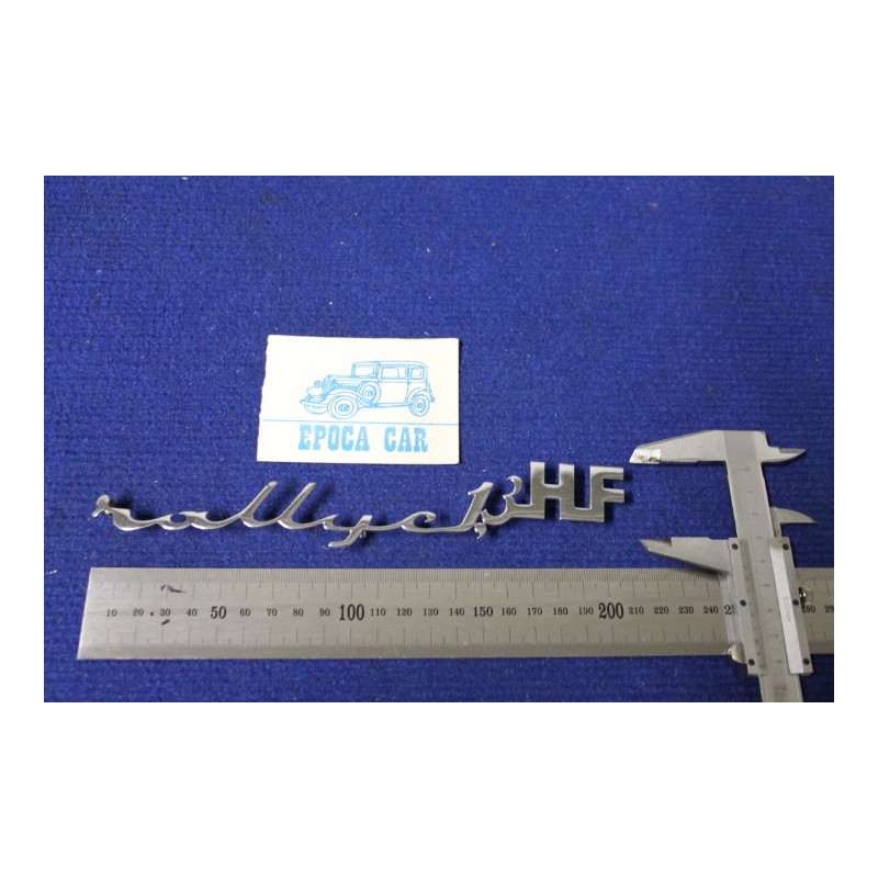 EMBLEM " RALLYE 1,3 HF"  METAL CHROME