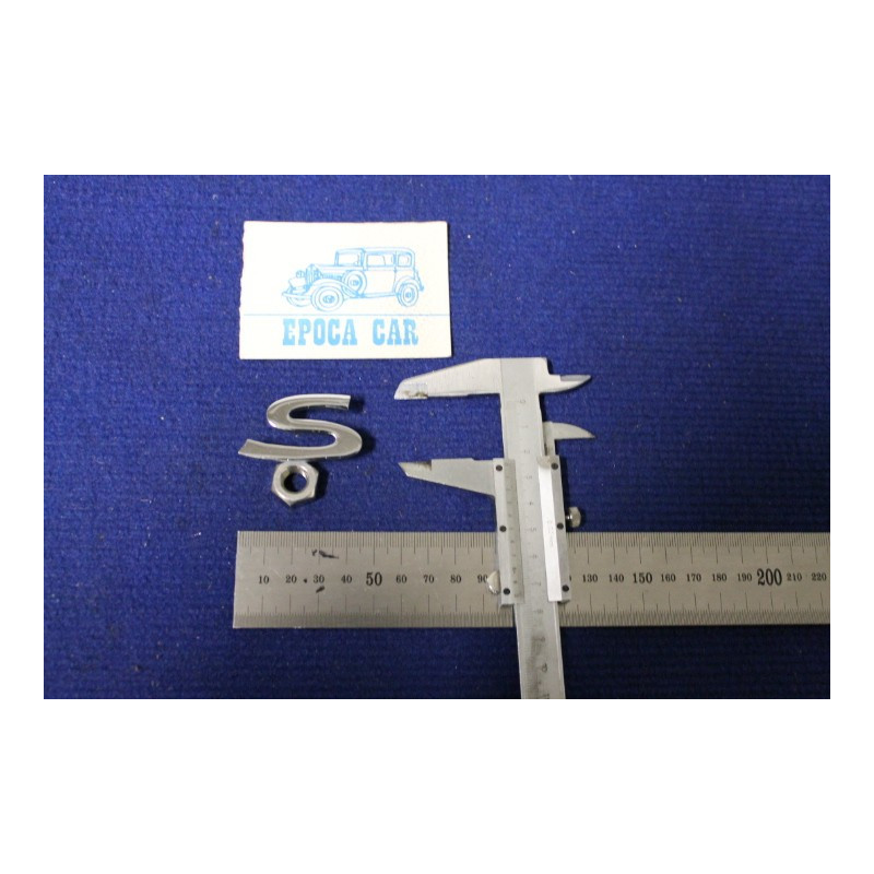 EMBLEM "S" FOR FULVIA ZAGATO 2300   METAL CHROME
