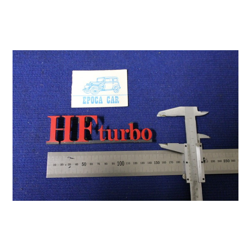 EMBLEM "HF TURBO" RED METAL (USED)