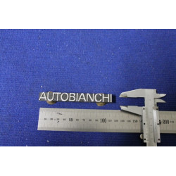 SCRITTA "AUTOBIANCHI"  METALLO CROMATO SU FONDO PLASTICA