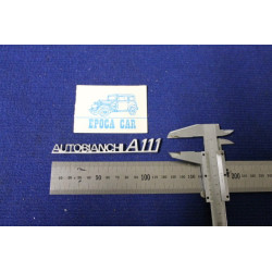 SCRITTA "AUTOBIANCHI A 111" METALLO CROMATO