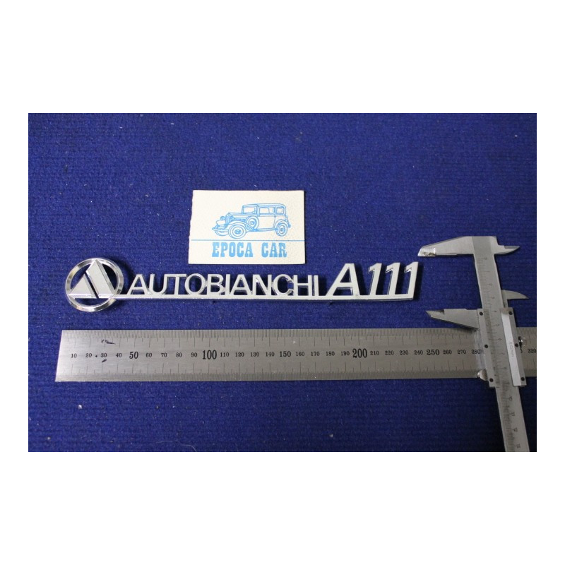 EMBLEM "AUTOBIANCHI A 111"   METAL CHROME