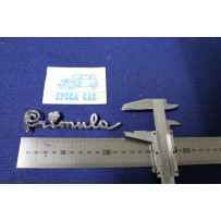 SCRITTA "PRIMULA"  (TIPO PICCOLO 115mm)  METALLO CROMATO