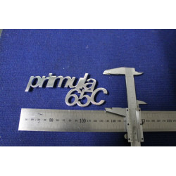 SCRITTA "PRIMULA 65 C"  METALLO CROMATO