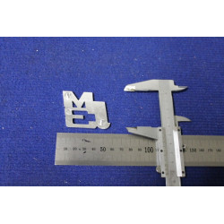 SCRITTA "JM3" METALLO CROMATO