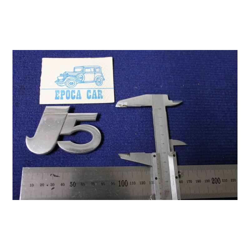 SCRITTA "J5"  (TIPO PICCOLO ALTEZZA 45mm) METALLO CROMATO
