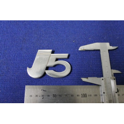 SCRITTA "J5" (TIPO GRANDE ALTEZZA 50 mm) METALLO CROMATO