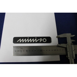 SCRITTA "MINI 90"  METALLO SMALTATO NERO OPACO