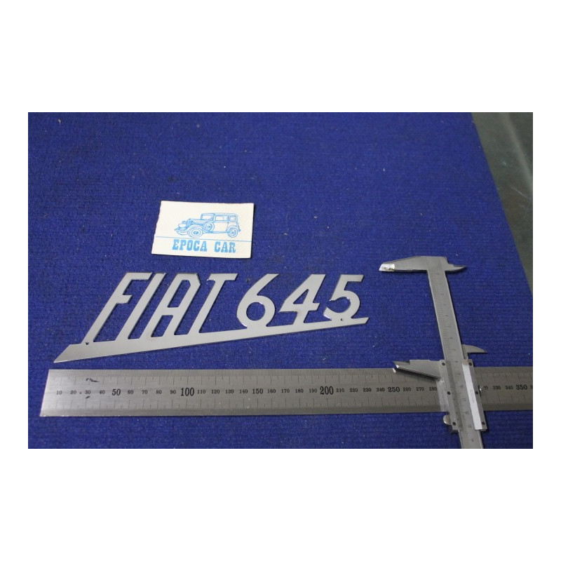 EMBLEM "FIAT 645"   METAL CHROME