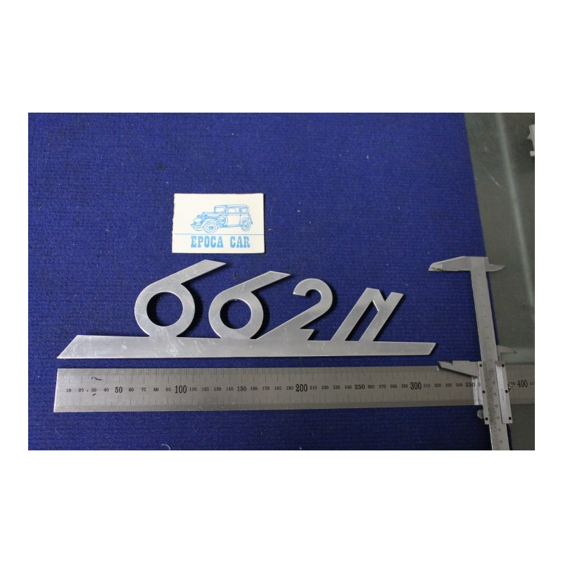 SCRITTA "662 N"  METALLO CROMATO