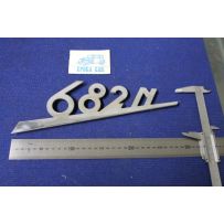 EMBLEM "682 N"  METAL CHROME