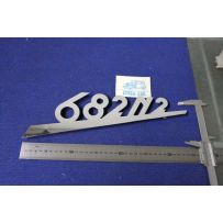 EMBLEM "682 N 2"  METAL CHROME