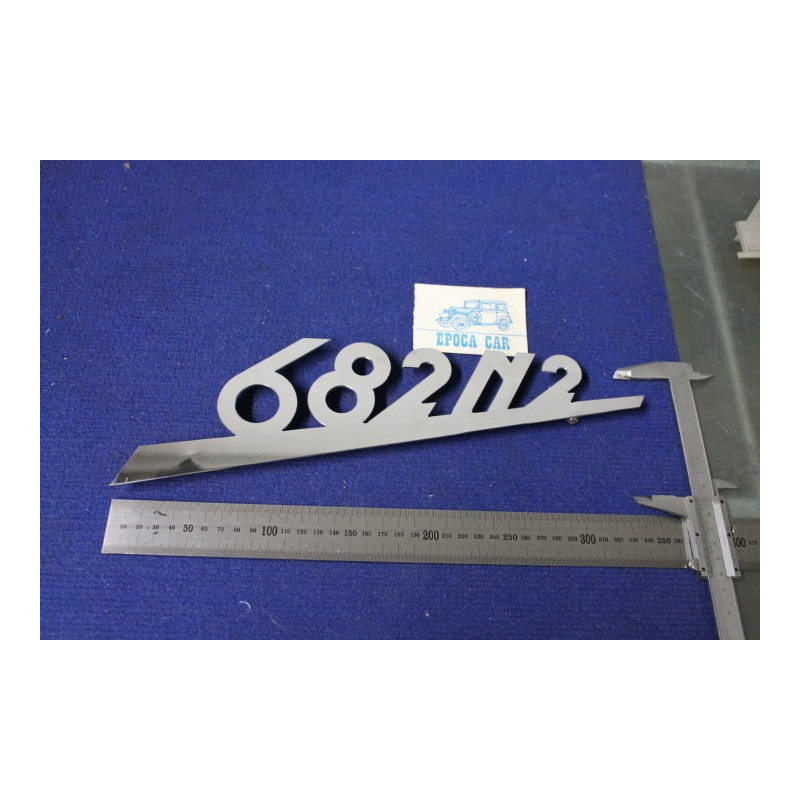 EMBLEM "682 N 2"  METAL CHROME