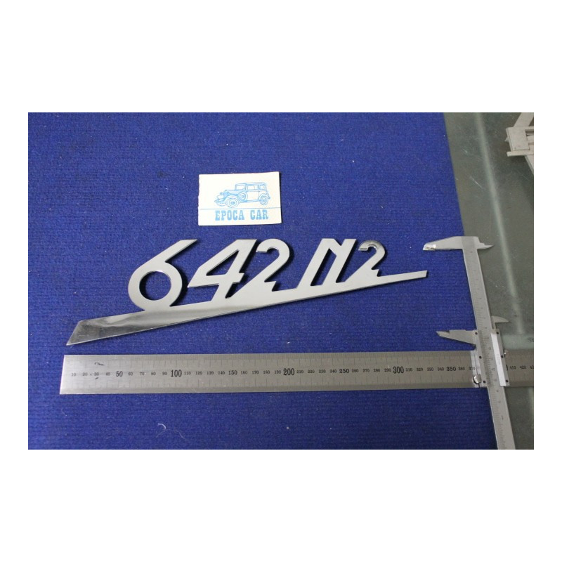 SCRITTA "642 N 2"  METALLO CROMATO