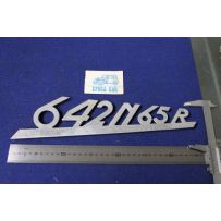 EMBLEM "642 N 65 R"  ALLUMINIUM