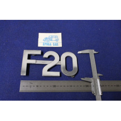 EMBLEM "F 20"  METAL CHROME