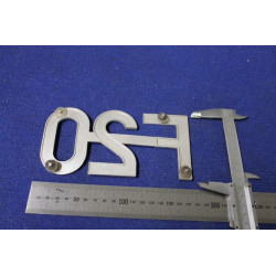 SCRITTA "F 20" METALLO CROMATO
