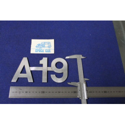 SCRITTA "A 19"   METALLO CROMATO