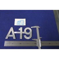 SCRITTA "A 19"   METALLO CROMATO