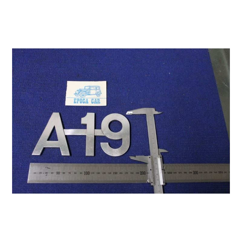 EMBLEM "A 19"  METAL CHROME