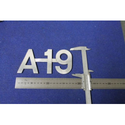 EMBLEM "A 19"  METAL CHROME