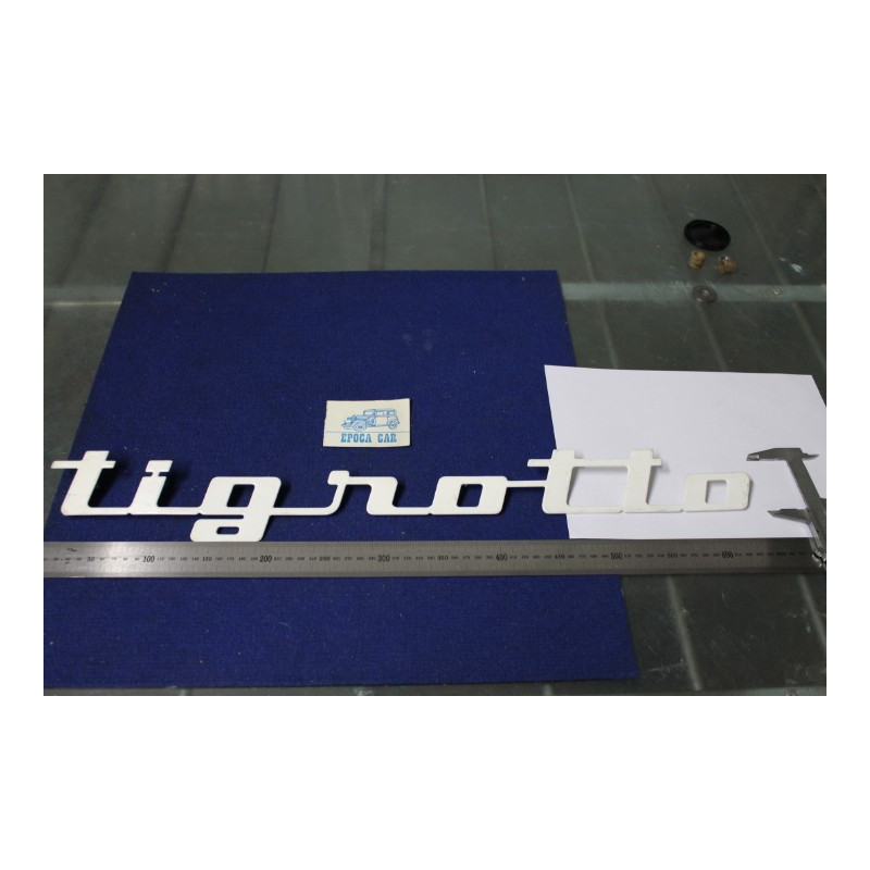 SCRITTA "TIGROTTO" LUNGH. 640 mm   METALLO VERNICIATO BIANCO