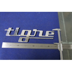 SCRITTA "TIGRE" LUNGH. 350 mm METALLO CROMATO