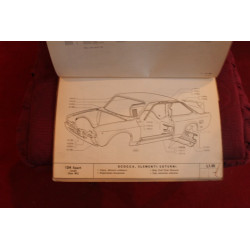 124 SPORT COUPE'  BC  CATALOGO PARTI DI RICAMBIO-CARROZZERIA (1° EDIZIONE 1969)