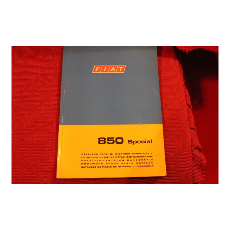 850 SPECIAL  CATALOGO PARTI DI RICAMBIO-CARROZZERIA (1°EDIZIONE 1968)