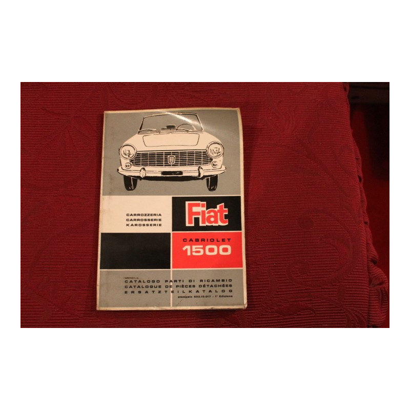1500   CABRIOLET    BODY SPARE PARTS CATALOGUE (1° EDITION 1963)