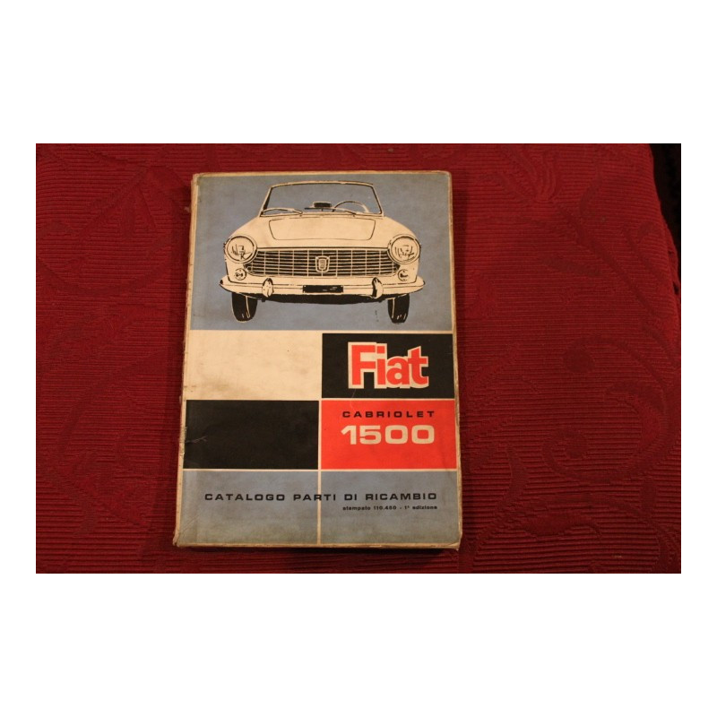 1500 CABRIOLET (118 H)   CATALOGO PARTI DI RICAMBIO MECCANICA (1° EDIZIONE 1963) copertina on pò sporca