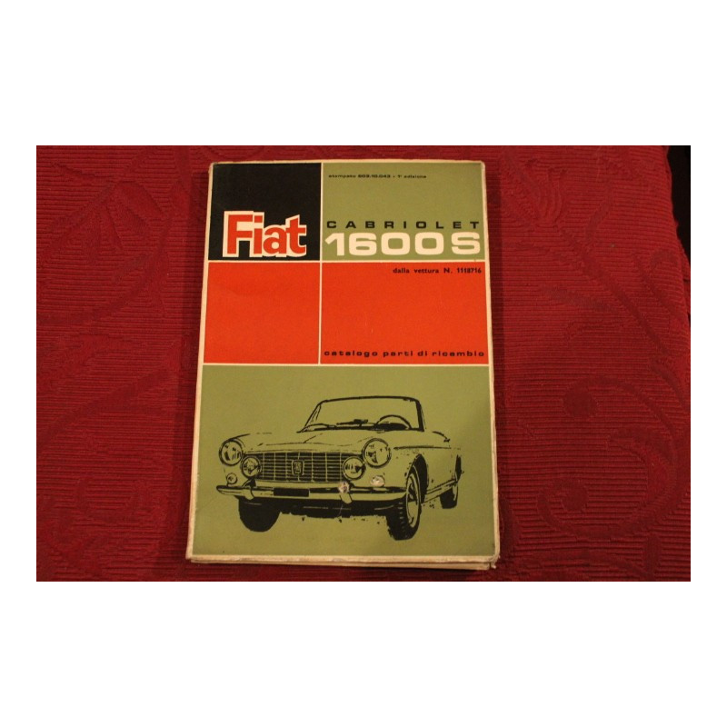 1600 S CABRIOLET (118 SB)    CATALOGO PARTI DI RICAMBIO-MECCANICA (1°EDIZIONE 1964)