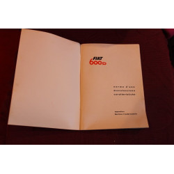 600 D     USE AND SERVICE BOOK (21° EDIZIONE 1960)