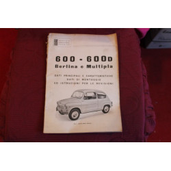 600 / 600 D   SEDAN AND MULTIPLA   HANDBOOK FOR REPAIRS (1960)