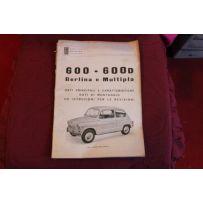 600 / 600 D   BERLINA E MULTIPLA   DATI PRINCIPALI E CARATTERISTICHE (1960)