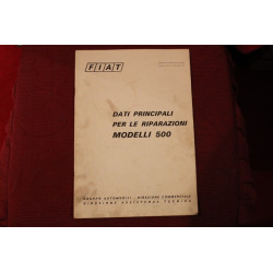 500   DATI PRINCIPALI PER LE RIPARAZIONI (1972)  copertina un pò sporca