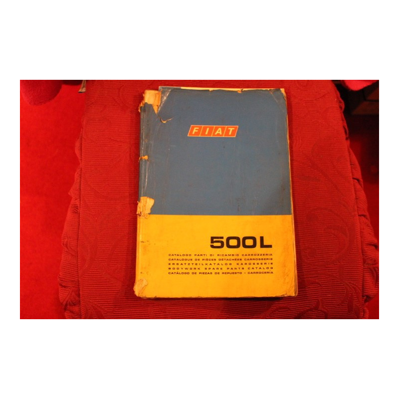 500 L     BODY SPARE PARTS CATALOGUE (2° EDITION 1971)  cover with defects, 