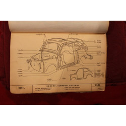 500 L     BODY SPARE PARTS CATALOGUE (2° EDITION 1971)  cover with defects, 