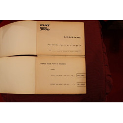 500 D   CATALOGO PARTI DI RICAMBIO-CARROZZERIA (1° EDIZIONE 1961)  copertina rovinata
