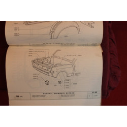 128 RALLY      BODY SPARE PARTS CATALOGUE (3° EDITION 1973)