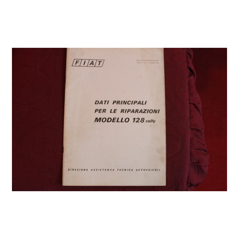 128 RALLY   HANDBOOK FOR REPAIRS (1971)