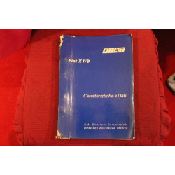 x 1/9        CARATTERISTICHE E DATI (1972) copertina difettosa ma interno in buono stato.