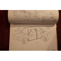 131  MIRAFIORI    CATALOGO PARTI DI RICAMBIO-CARROZZERIA (1°EDIZIONE 1974)