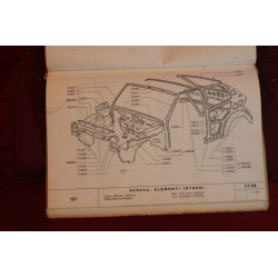 127     CATALOGO PARTI DI RICAMBIO- CARROZZERIA (1°EDIZIONE 1971)O