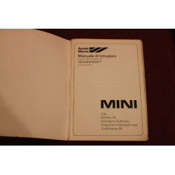 MINI  (AUSTIN-MORRIS)       LIBRETTO USO E MANUTENZIONE (2°EDIZIONE 1981)