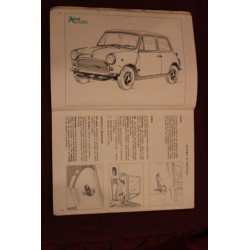 MINI 1000 / 1001 EXPORT     USE AND SERVICE BOOK (1973)