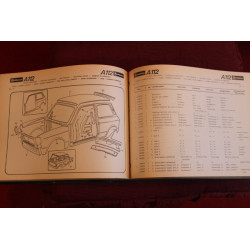 A 112         CATALOGO PARTI DI RICAMBIO MECCANICA E CARROZZERIA (1°EDIZIONE 1976)