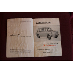 BIANCHINA PANORAMICA        USE AND SERVICE BOOK (15°EDITION 1967)  page 43 with defects (see photo)